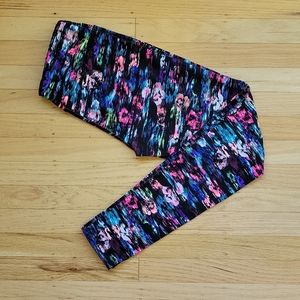 Macy's multicolored, full length workout tights.
